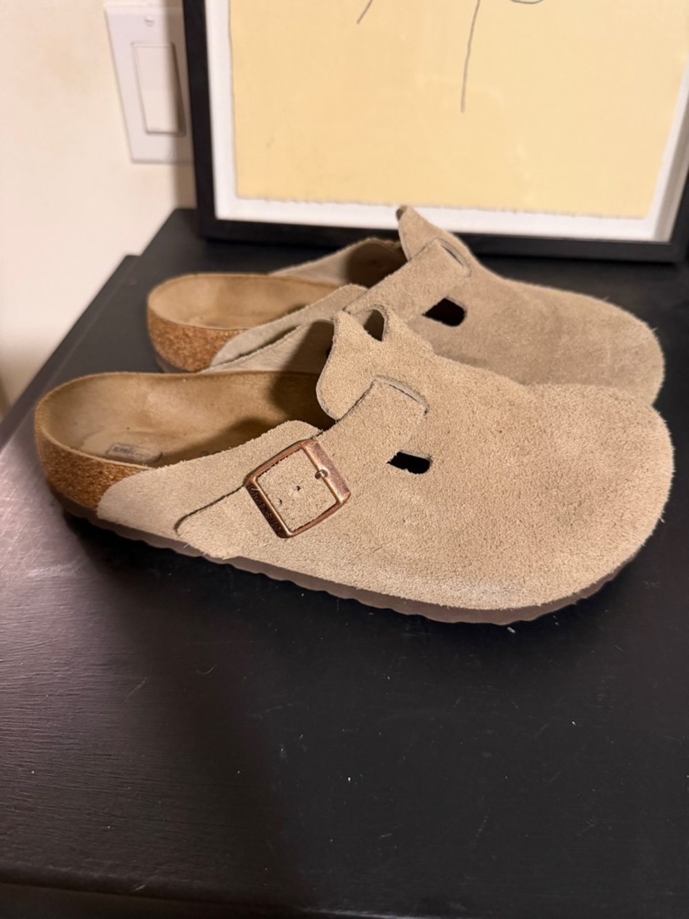 Birkenstock Boston Suede Clog- Taupe
